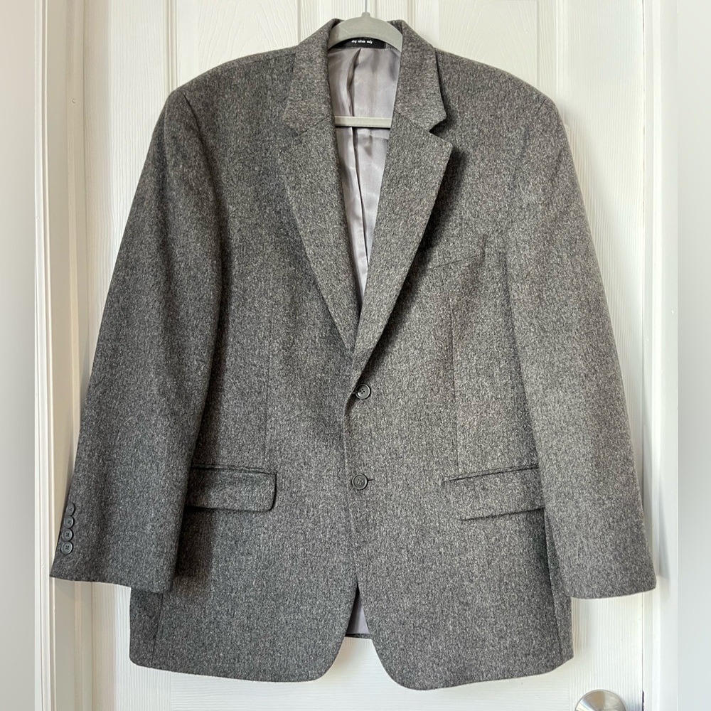 Club Room Men's Gray Camel Hair Sport Coat Blazer Size 42R